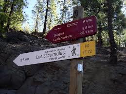 el punto de partida del sendero 'Paisaje lunar'